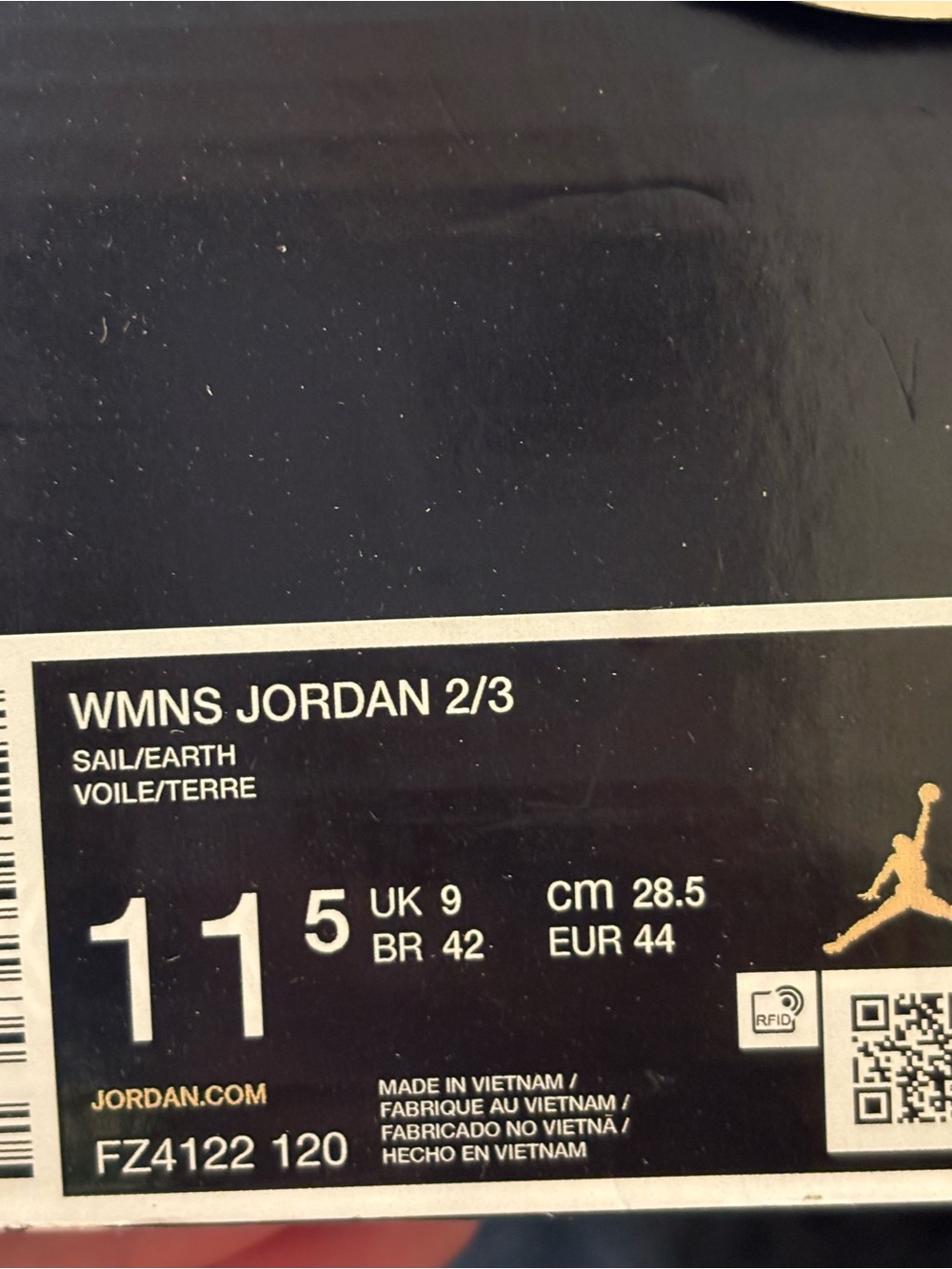 Jordan Women's Low-Top Sneakers in Cream & Dark Brown - Picture 2 of 7